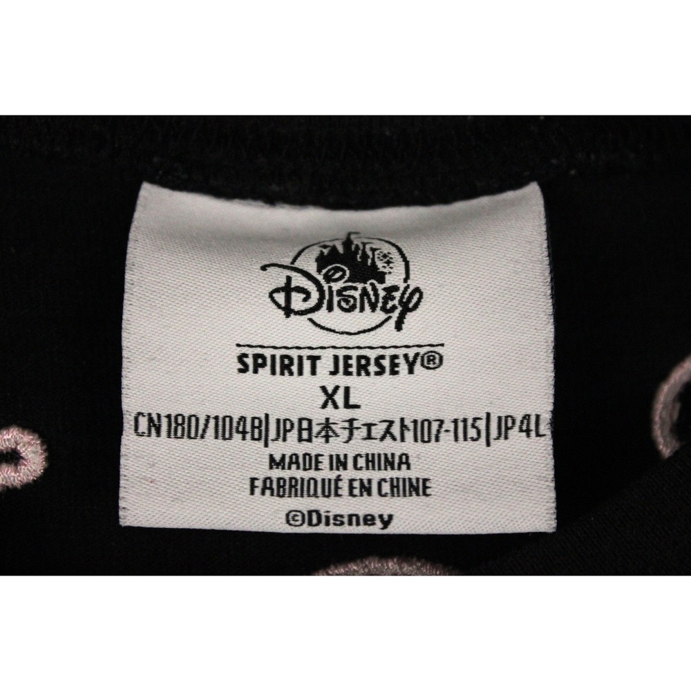 Disney Minnie Mouse Spirit Jersey XL‎ Black Pink Polka Dot Logo Sweatshirt - Picture 7 of 12